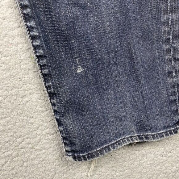 7 For All Mankind Mens Dark Wash Austyn Straight Leg Jeans 38x34 Distressed - Picture 5 of 16